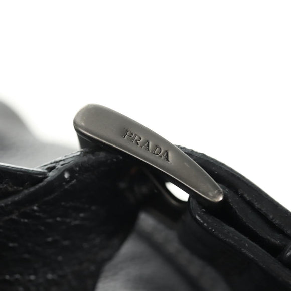 PRADA Backpack Leather Black VZ0053 Auth am11989V