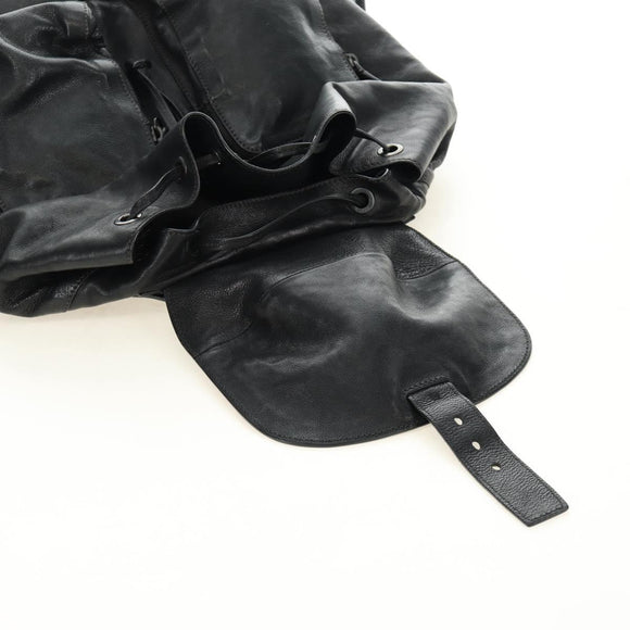 PRADA Backpack Leather Black VZ0053 Auth am11989V
