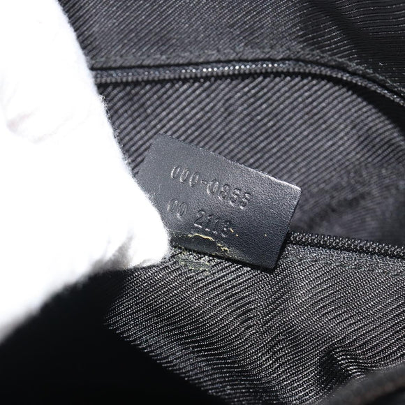 GUCCI GG Canvas Hand Bag Black Silver 000 0855 Auth am11991V