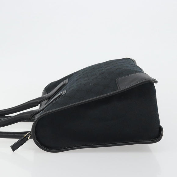 GUCCI GG Canvas Hand Bag Black Silver 000 0855 Auth am11991V