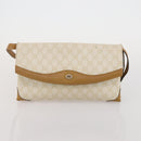 GUCCI GG Supreme Web Sherry Line Bag PVC Canvas 2 Set Beige White Auth am11992-10