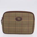 Burberrys Burberry Nova Check Blue Label Bag Nylon 3 Set Brown Red Auth am11993-10