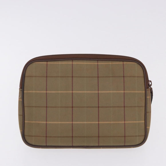 Burberrys Burberry Nova Check Blue Label Bag Nylon 3 Set Brown Red Auth am11993