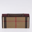 Burberrys Burberry Nova Check Blue Label Bag Nylon 3 Set Brown Red Auth am11993-18