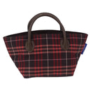 Burberrys Burberry Nova Check Blue Label Bag Nylon 3 Set Brown Red Auth am11993-2