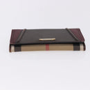 Burberrys Burberry Nova Check Blue Label Bag Nylon 3 Set Brown Red Auth am11993-21