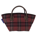 Burberrys Burberry Nova Check Blue Label Bag Nylon 3 Set Brown Red Auth am11993-3