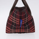 Burberrys Burberry Nova Check Blue Label Bag Nylon 3 Set Brown Red Auth am11993-4