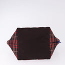 Burberrys Burberry Nova Check Blue Label Bag Nylon 3 Set Brown Red Auth am11993-7