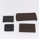 LOUIS VUITTON Monogram Taiga Damier Ebene Wallet 7 Set Black Green Auth am11994-19