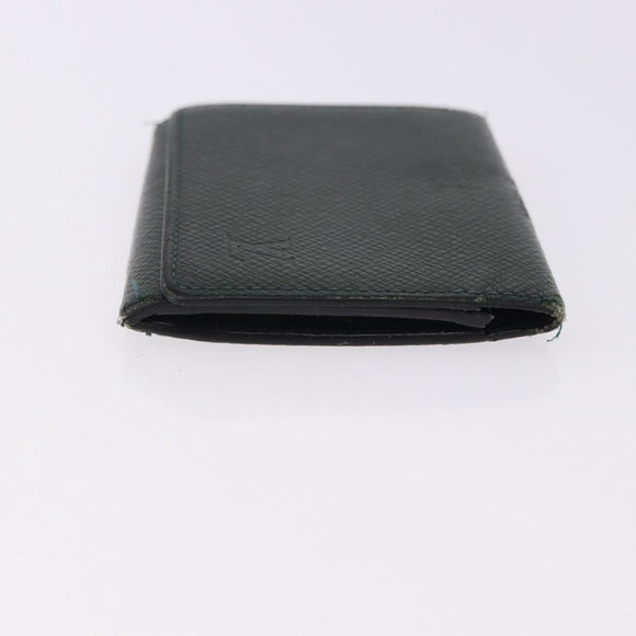 LOUIS VUITTON Monogram Taiga Damier Ebene Wallet 7 Set Black Green Auth am11994