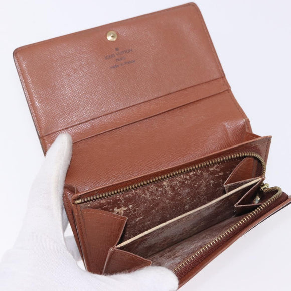 LOUIS VUITTON Monogram Taiga Damier Ebene Wallet 7 Set Black Green Auth am11994
