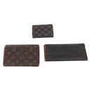 LOUIS VUITTON Monogram Taiga Damier Ebene Wallet 7 Set Black Green Auth am11994-3