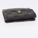 LOUIS VUITTON Monogram Taiga Damier Ebene Wallet 7 Set Black Green Auth am11994-5