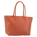 GOYARD Herringbone Artois PM Tote Bag PVC Leather Orange Auth am11996SM-1