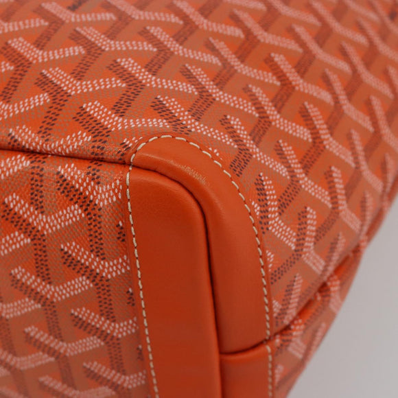 GOYARD Herringbone Artois PM Tote Bag PVC Leather Orange Auth am11996SM