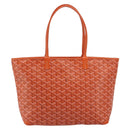 GOYARD Herringbone Artois PM Tote Bag PVC Leather Orange Auth am11996SM-2