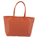 GOYARD Herringbone Artois PM Tote Bag PVC Leather Orange Auth am11996SM-3