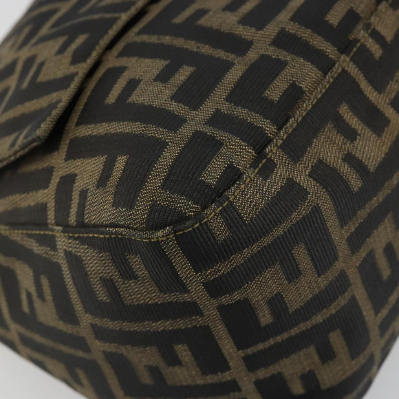 FENDI Zucca Canvas Mamma Baguette Shoulder Bag Brown Black Auth am12000A