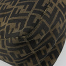 FENDI Zucca Canvas Mamma Baguette Shoulder Bag Brown Black Auth am12000A-16