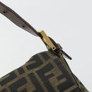 FENDI Zucca Canvas Mamma Baguette Shoulder Bag Brown Black Auth am12000A-17