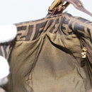 FENDI Zucca Canvas Mamma Baguette Shoulder Bag Brown Black Auth am12000A-22