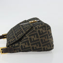 FENDI Zucca Canvas Mamma Baguette Shoulder Bag Brown Black Auth am12000A-4