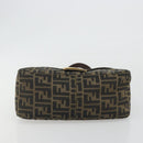 FENDI Zucca Canvas Mamma Baguette Shoulder Bag Brown Black Auth am12000A-5