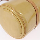 LOUIS VUITTON Monogram Vernis Bedford Hand Bag Beige M91006 LV Auth am12001V-17