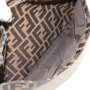 FENDI Zucca Canvas Mamma Baguette Shoulder Bag Black Brown Auth am12003V-19