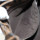 FENDI Zucca Canvas Mamma Baguette Shoulder Bag Black Brown Auth am12003V-24