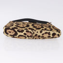 FENDI Leopard Mamma Baguette Bag Harako leather Beige Silver Auth am12004SM-5