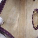 FENDI Selleria Mamma Baguette Shoulder Bag Leather Purple Silver Auth am12005SAM-10