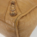 BALENCIAGA The Giant City Hand Bag Leather 2way Beige 281770 Auth am12006A-15