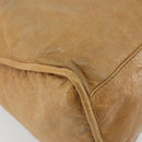 BALENCIAGA The Giant City Hand Bag Leather 2way Beige 281770 Auth am12006A-18