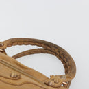 BALENCIAGA The Giant City Hand Bag Leather 2way Beige 281770 Auth am12006A-8