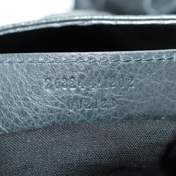 BALENCIAGA Giant Vero Hand Bag Leather 2way Gray 263244 Auth am12009SAM