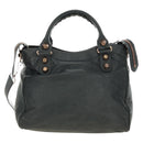 BALENCIAGA Giant Vero Hand Bag Leather 2way Gray 263244 Auth am12009SAM-2