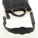 BALENCIAGA Giant Vero Hand Bag Leather 2way Gray 263244 Auth am12009SAM-8