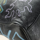 BALENCIAGA Graffiti The City Hand Bag Leather 2way Black 115748 Auth am12010SAM-18