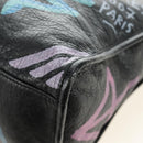 BALENCIAGA Graffiti The City Hand Bag Leather 2way Black 115748 Auth am12010SAM-19