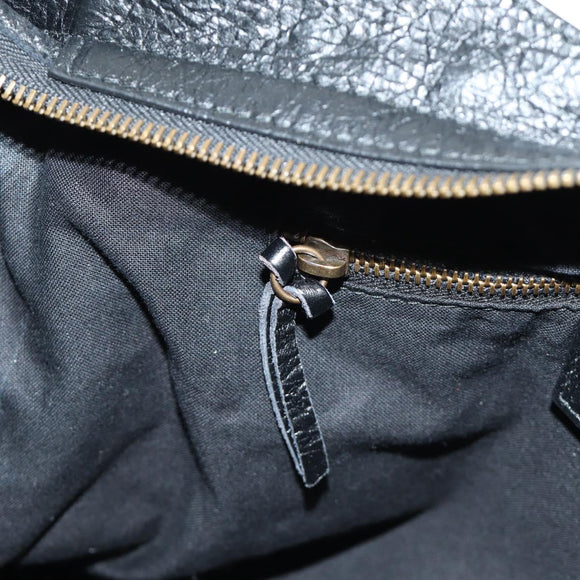 BALENCIAGA Graffiti The City Hand Bag Leather 2way Black 115748 Auth am12010SAM
