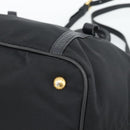 PRADA Hand Bag Nylon Leather 2way Black Gold Auth am12012-15
