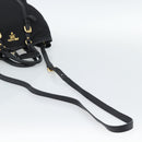 PRADA Hand Bag Nylon Leather 2way Black Gold Auth am12012-8