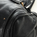 Chloe Paddington Hand Bag Leather Black Gold Silver Auth am12013SAM-11