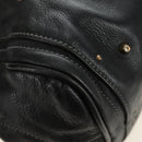 Chloe Paddington Hand Bag Leather Black Gold Silver Auth am12013SAM-12