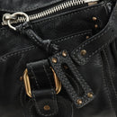 Chloe Paddington Hand Bag Leather Black Gold Silver Auth am12013SAM-16