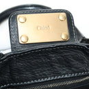 Chloe Paddington Hand Bag Leather Black Gold Silver Auth am12013SAM-17