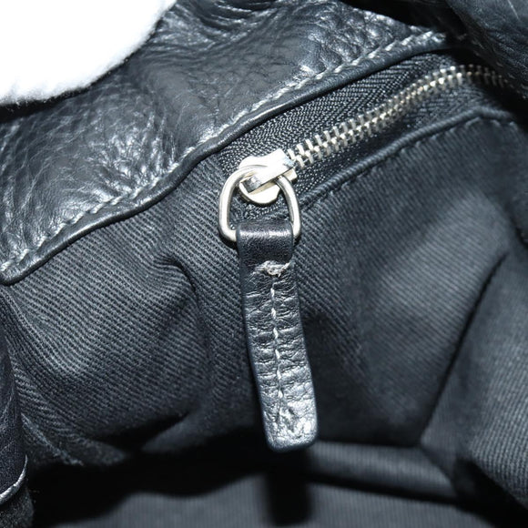 Chloe Paddington Hand Bag Leather Black Gold Silver Auth am12013SAM