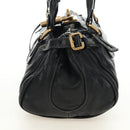 Chloe Paddington Hand Bag Leather Black Gold Silver Auth am12013SAM-4
